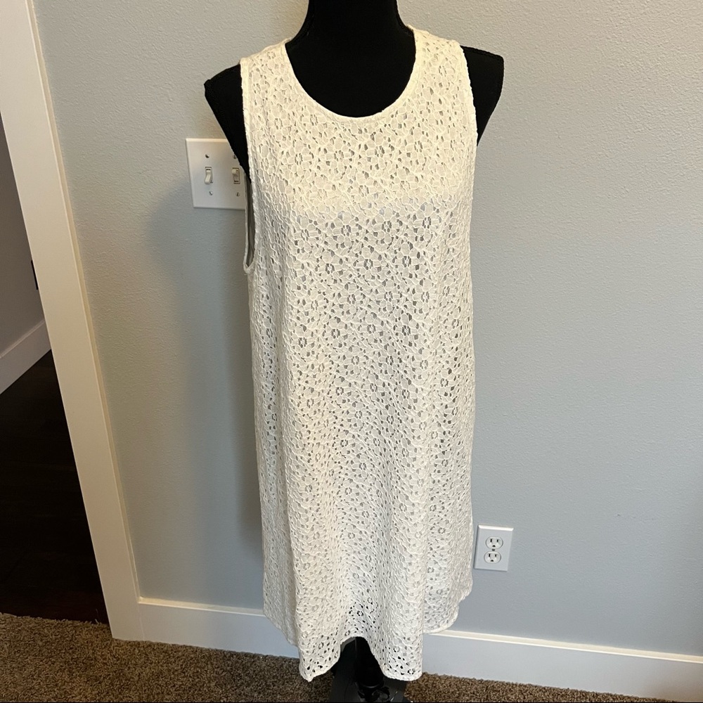 Boutique brand sleeveless white dress
